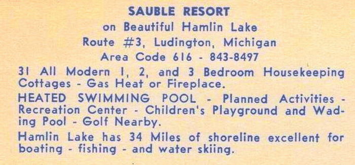 Sauble Resort - Vintage Postcard (newer photo)